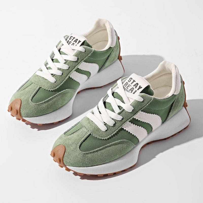 Women's retro chunky platform lace-up sneakers