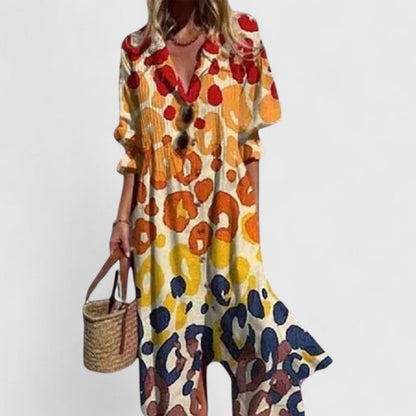 Boho Dress | Bold Print Relaxed Maxi Dress