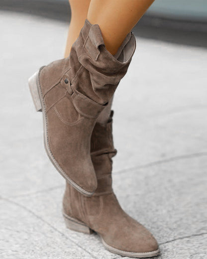 Ankle Boots | Orthopedic Suede Low-Heel Boots