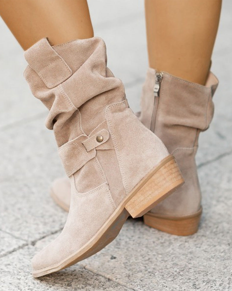 Ankle Boots | Orthopedic Suede Low-Heel Boots