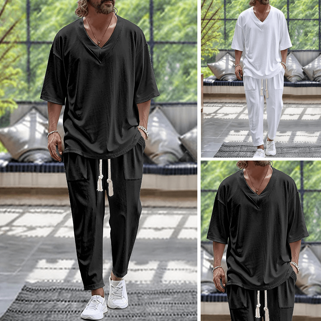 Men's Tracksuit | Oversized Long-Sleeve Cotton Set