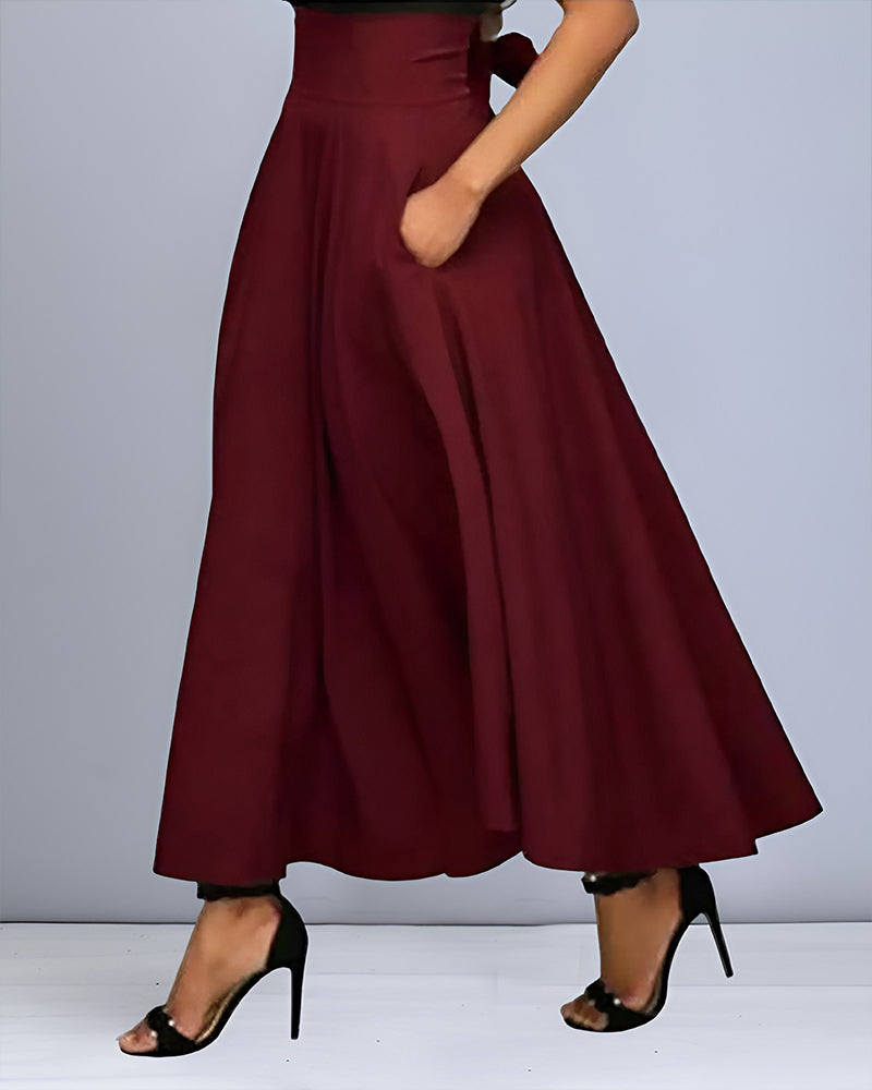 Women's Skirt | High-Waisted Midi Skirt