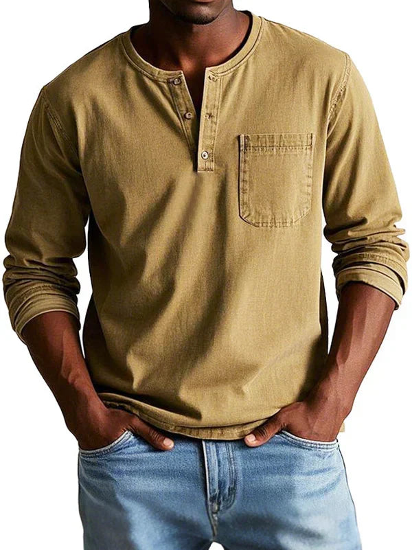 Henley Shirt | Long-Sleeve Casual Henley