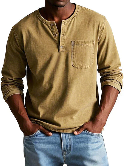 Henley Shirt | Long-Sleeve Casual Henley