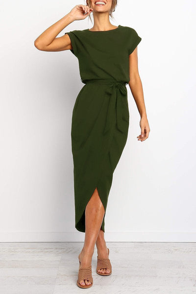 Women's Dress | Belted Casual Ankle Dress