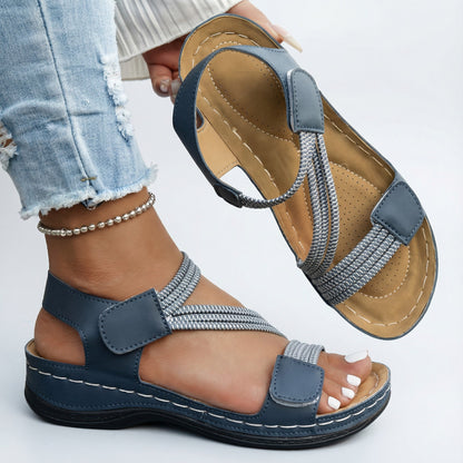 Orthopedic adjustable footbed comfort sandals