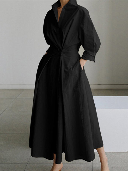 Long Dress | Elegant Flowing Linen Maxi Dress