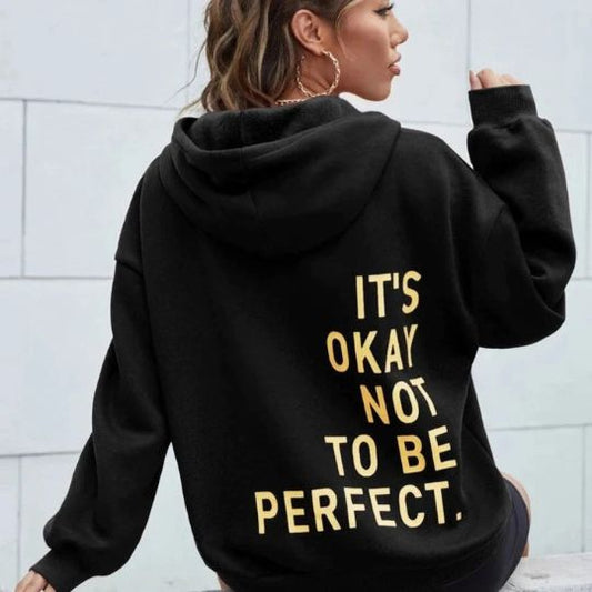 Women's back print relaxed hooded sweatshirt