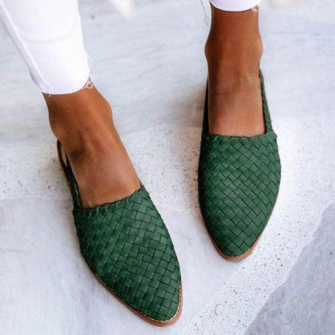 Orthopedic Loafers | Woven Slingback Closed-Toe Flats