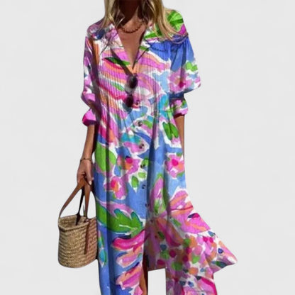 Boho Dress | Bold Print Relaxed Maxi Dress