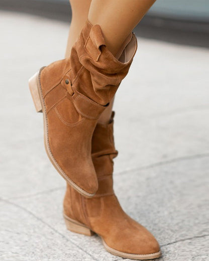 Ankle Boots | Orthopedic Suede Low-Heel Boots