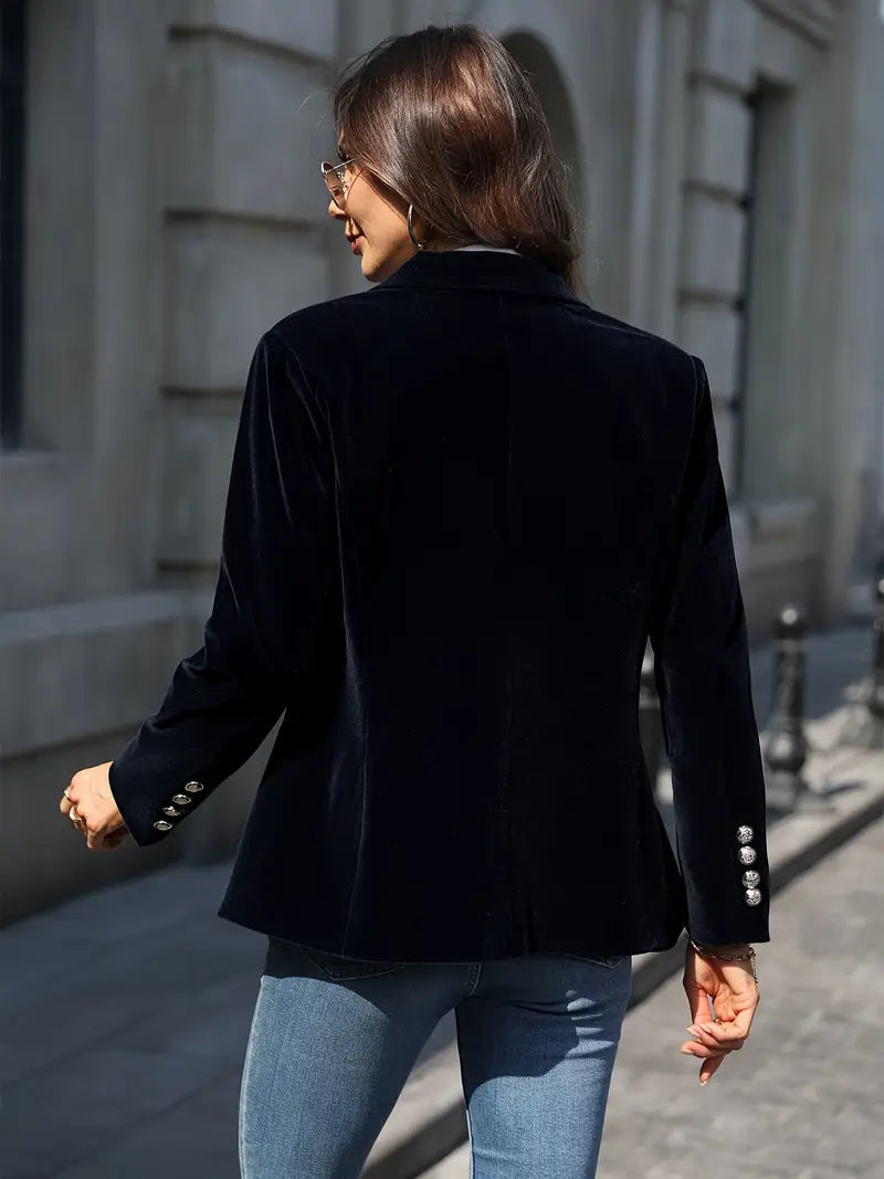Blazer | Notched Lapel Single-Button Blazer
