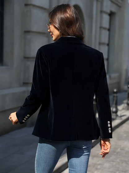 Blazer | Notched Lapel Single-Button Blazer