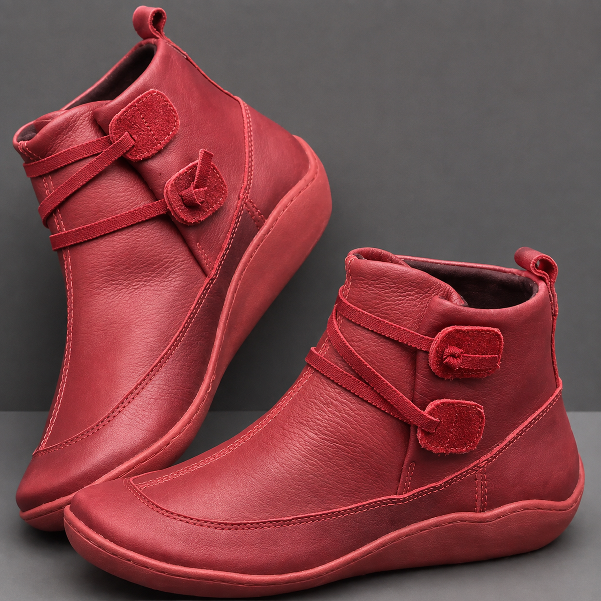 Orthopedic Leather Boots | Comfort Ankle Boots