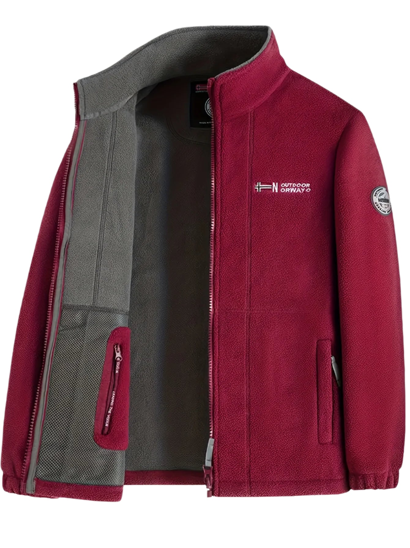 Warm High-Collar Outdoor Fleece Jacket