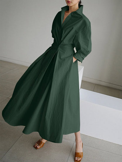 Long Dress | Elegant Flowing Linen Maxi Dress