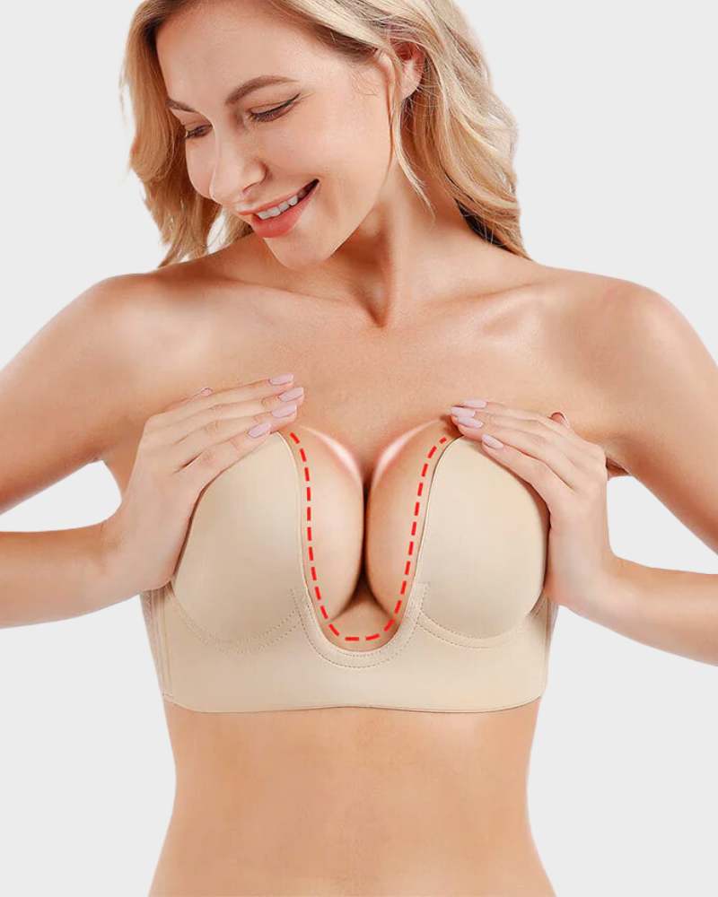 Strapless Bra | Seamless Push-Up Plunge Bra