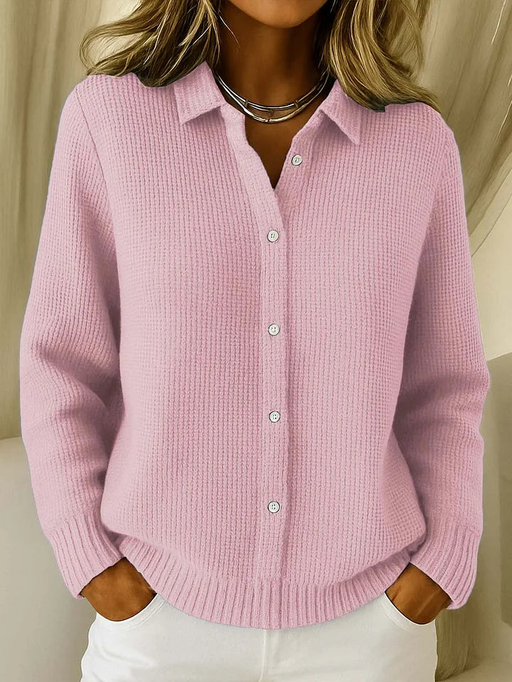 Longline Button-Front Knit Cardigan