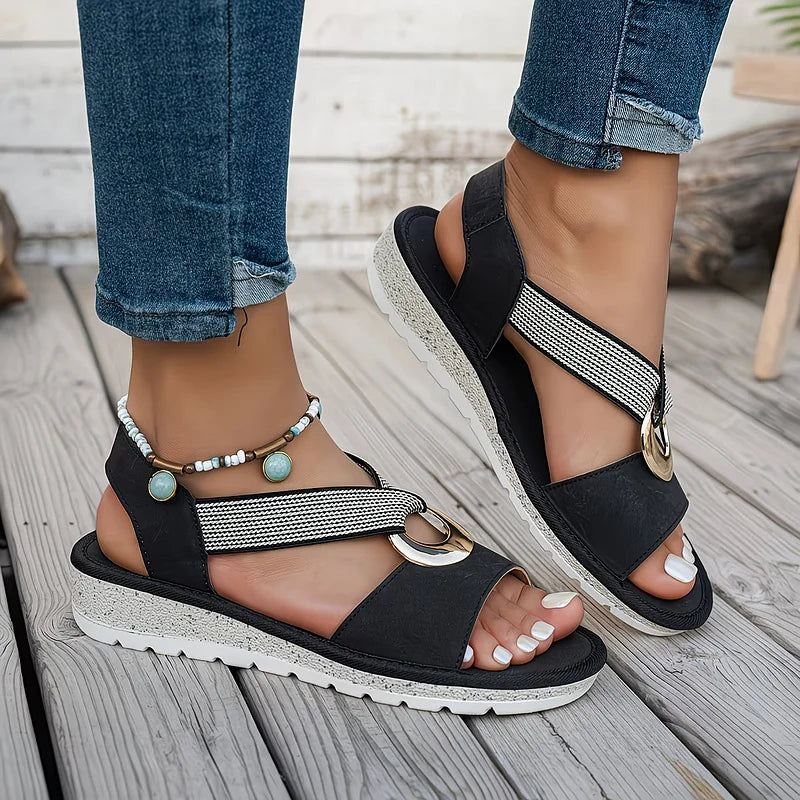 Orthopedic Sandals | Flat Buckle Comfort Sandals