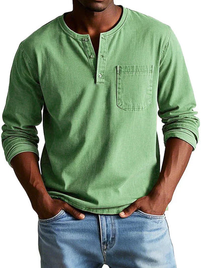 Henley Shirt | Long-Sleeve Casual Henley