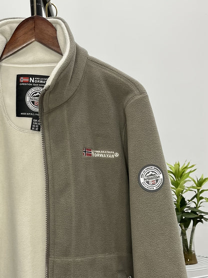 Warm High-Collar Outdoor Fleece Jacket