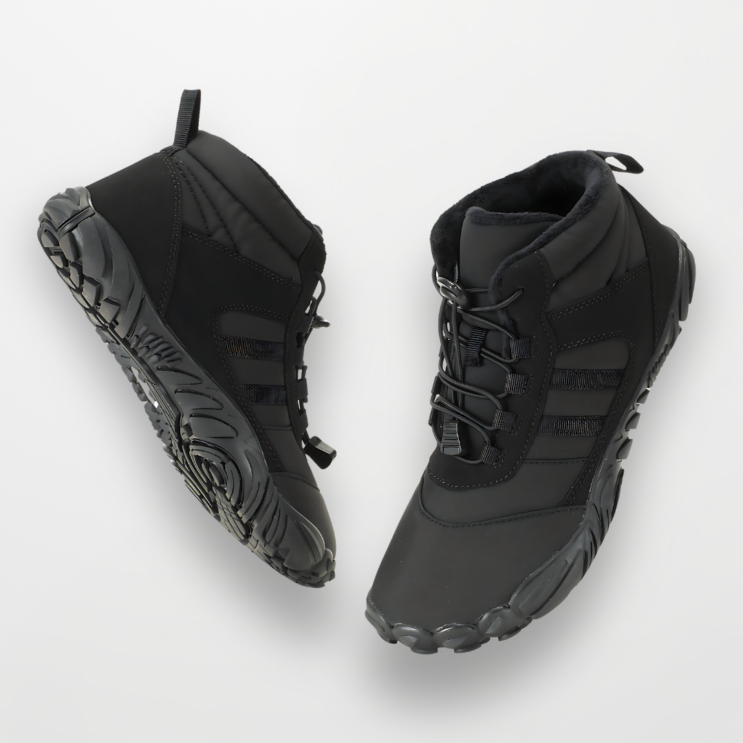 Women's insulated flexible barefoot winter boots