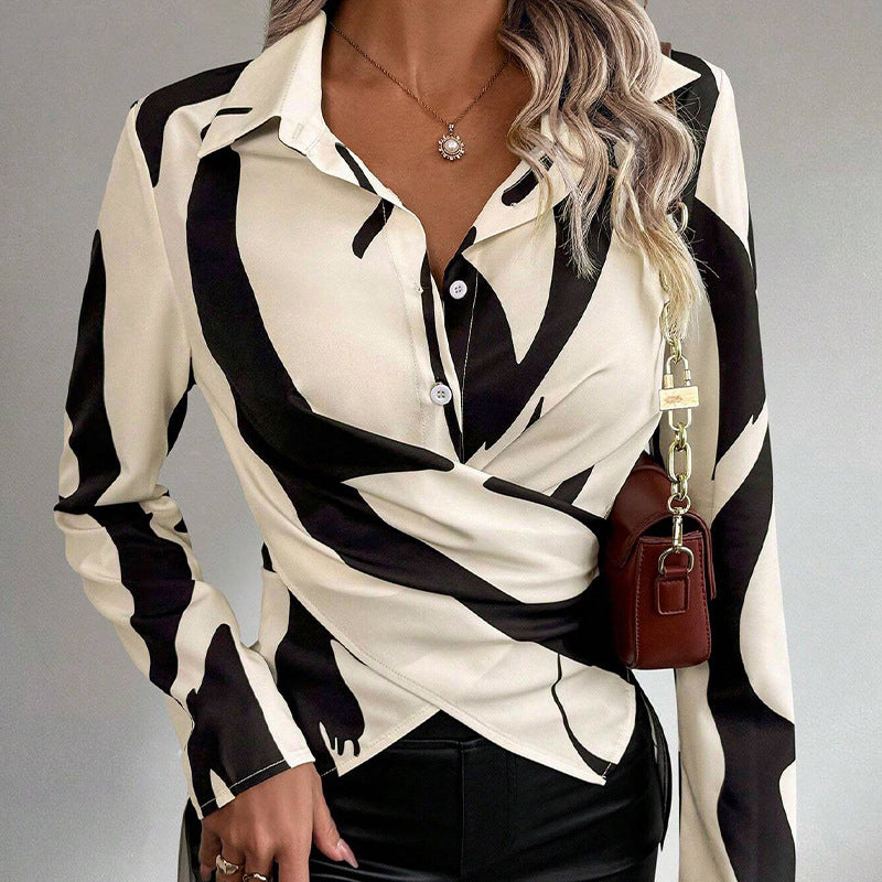 Women's Shirt | Cross-Lace Long-Sleeve Shirt