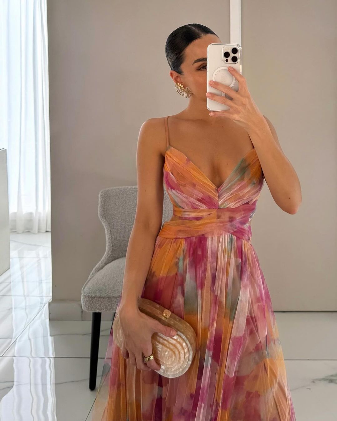 Women's Dress | Floral Open-Back Maxi Dress