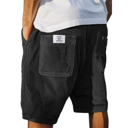 Textured Tailored Cotton Shorts