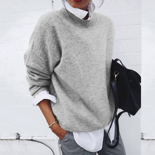 Women's crew-neck cashmere-blend jumper