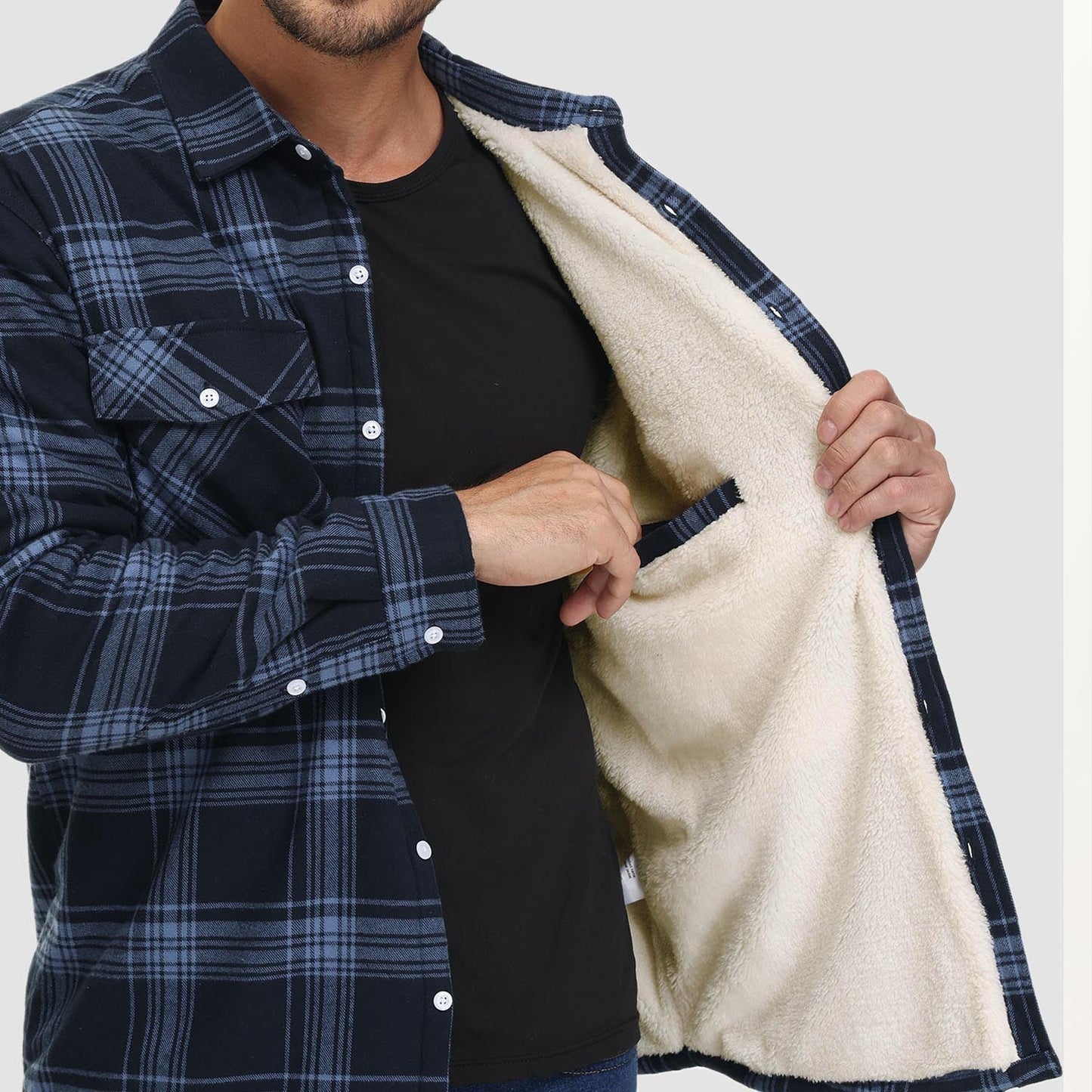 Shirt Jacket | Sherpa-Lined Check Overshirt