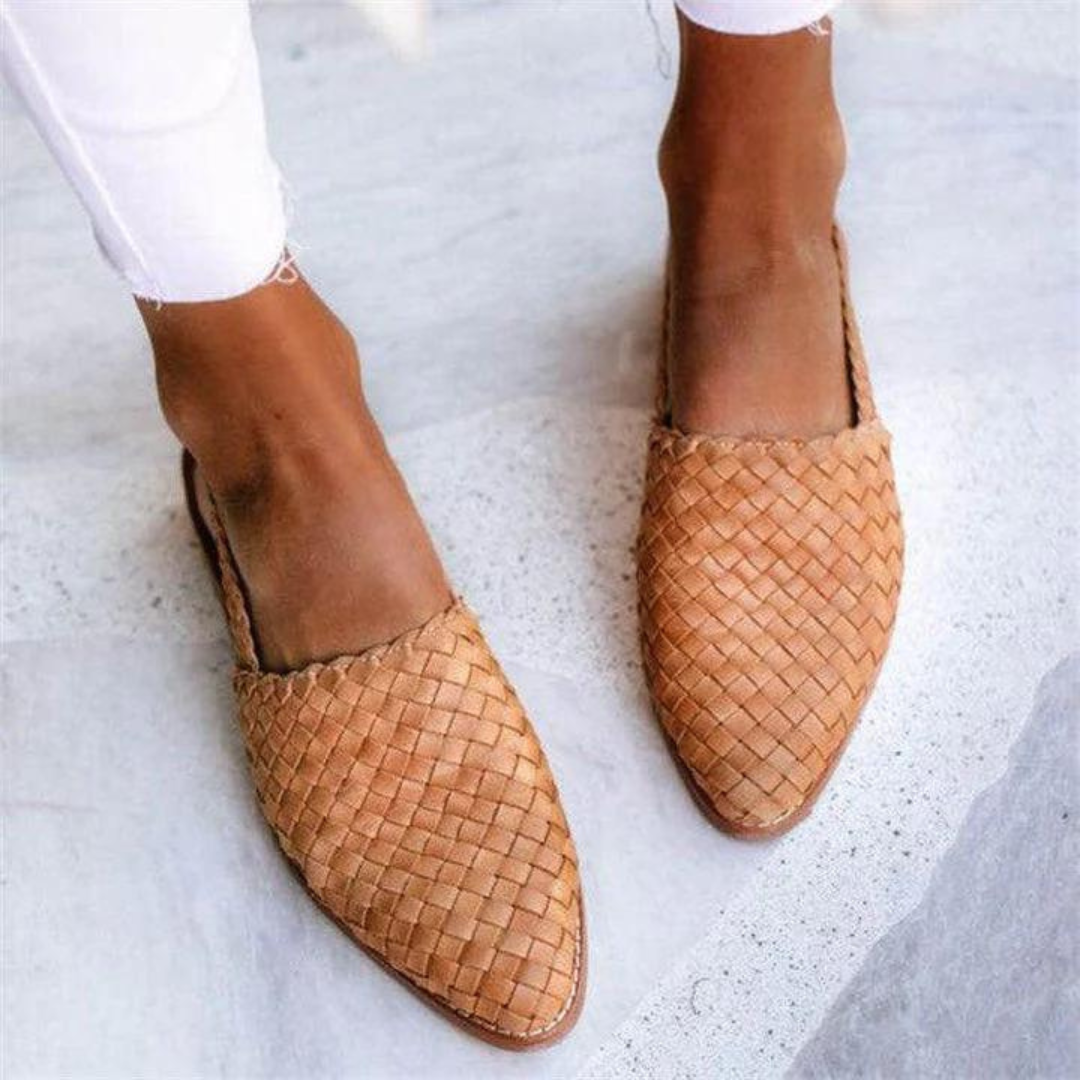 Orthopedic Loafers | Woven Slingback Closed-Toe Flats