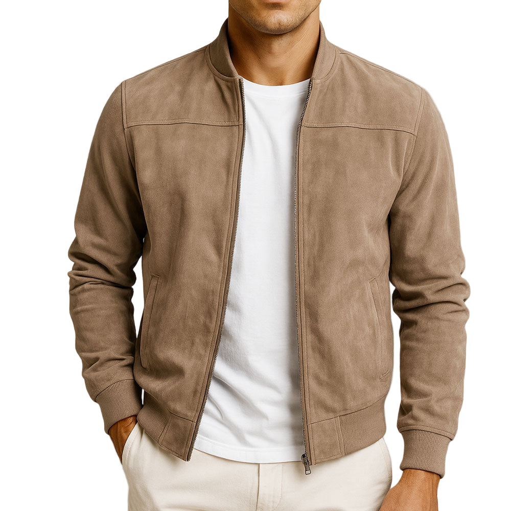 Men's modern minimalist full-zip jacket