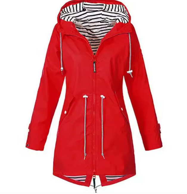 Hooded Rain Jacket | Water-Resistant Spring Jacket