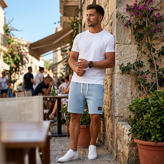 Shorts | Waffle-Knit Casual Summer Shorts