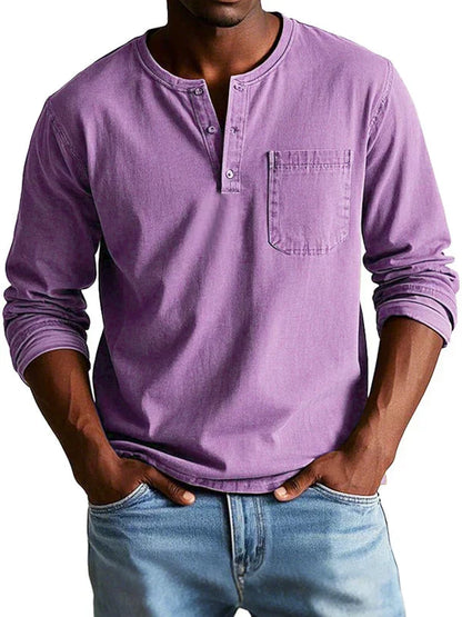 Henley Shirt | Long-Sleeve Casual Henley