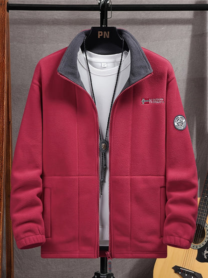 Warm High-Collar Outdoor Fleece Jacket