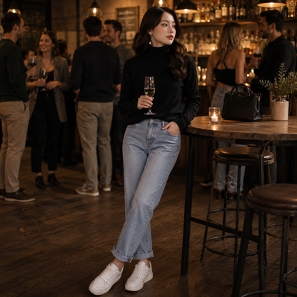 Roll-Neck Cashmere-Blend Jumper