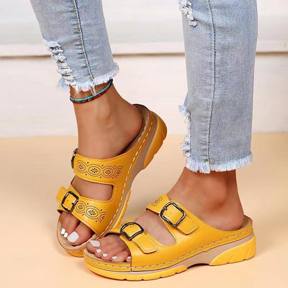 Women's Sandals | Buckle-Strap Comfort Mule Sandals