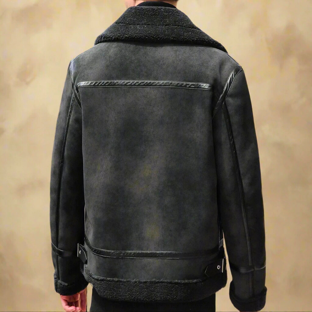 Coat | Belted Faux Suede Winter Coat