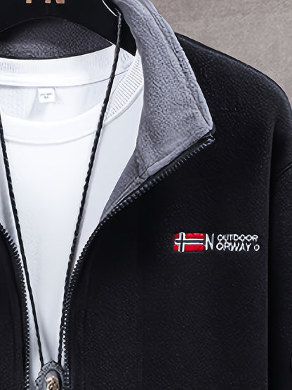 Warm High-Collar Outdoor Fleece Jacket