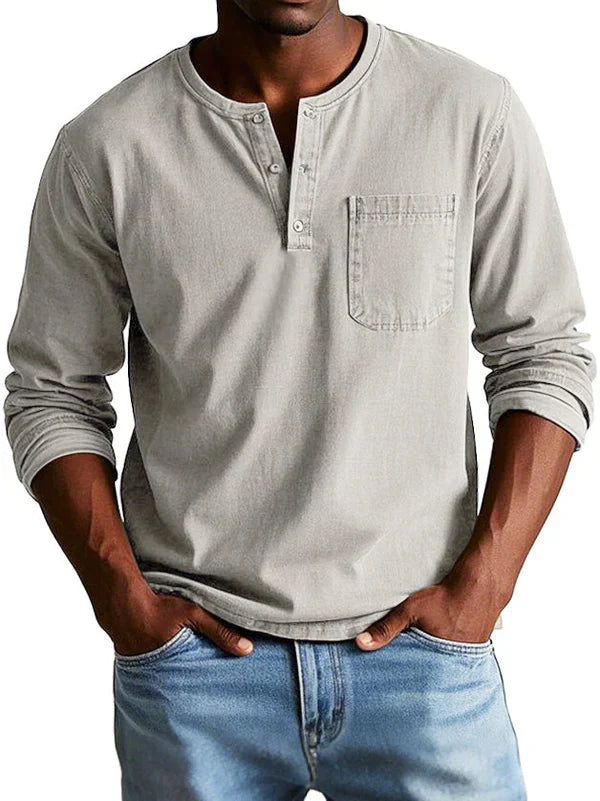Henley Shirt | Long-Sleeve Casual Henley
