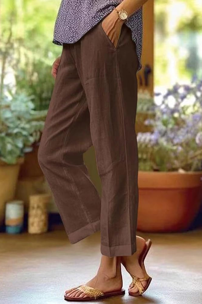 Linen Summer Trousers | Light Straight-Leg Pants