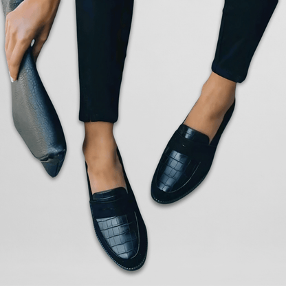 Orthopedic Loafers | Croc-Embossed Comfort Loafers