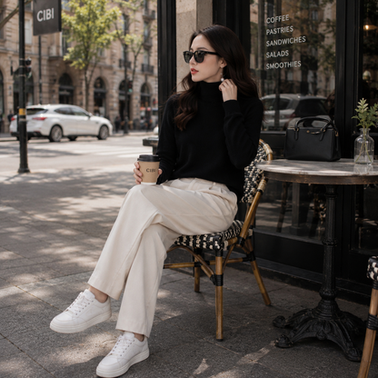 Roll-Neck Cashmere-Blend Jumper