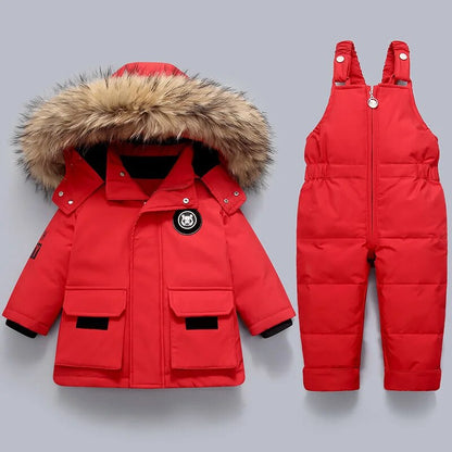 Kids' Winter Set | Padded Coat & Overall Snowsuit Set