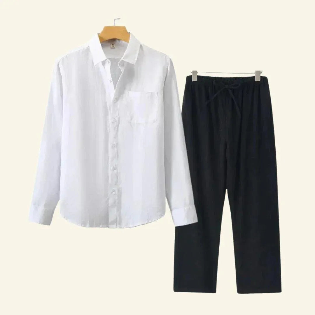 Men's Linen Set | Shirt & Trousers Two-Piece Co-ord
