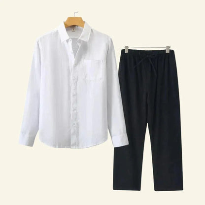 Men's Linen Set | Shirt & Trousers Two-Piece Co-ord