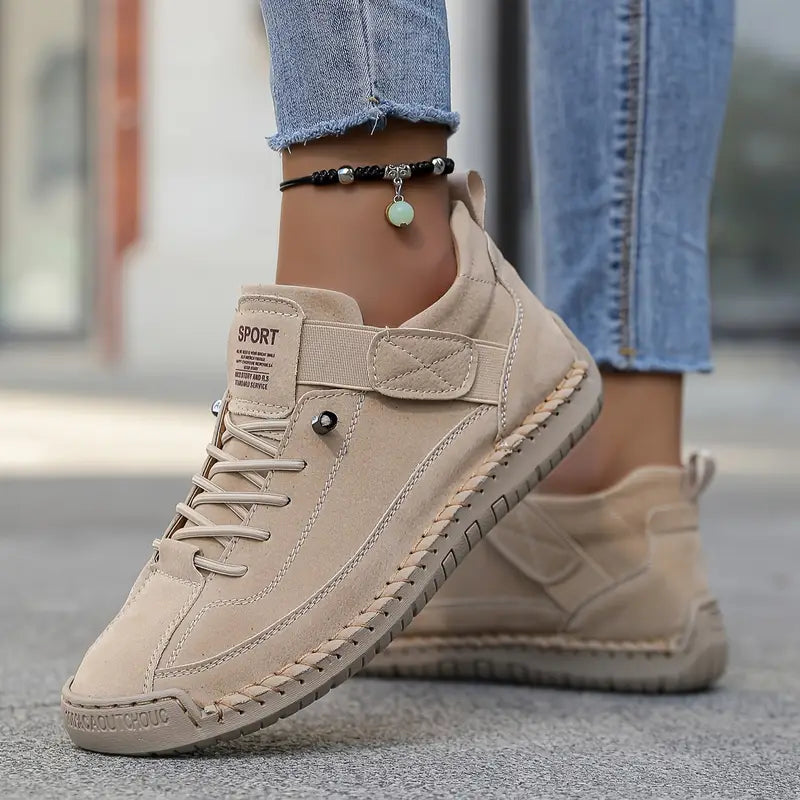 Orthopedic Sneakers | Textured Lace-Up Cushioned Sneakers