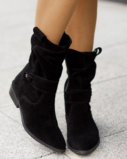 Ankle Boots | Orthopedic Suede Low-Heel Boots